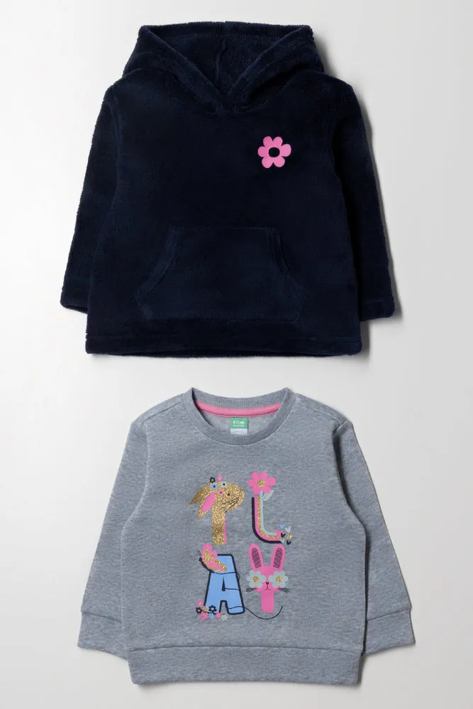 2 Pack Tracktops Navy And Grey
