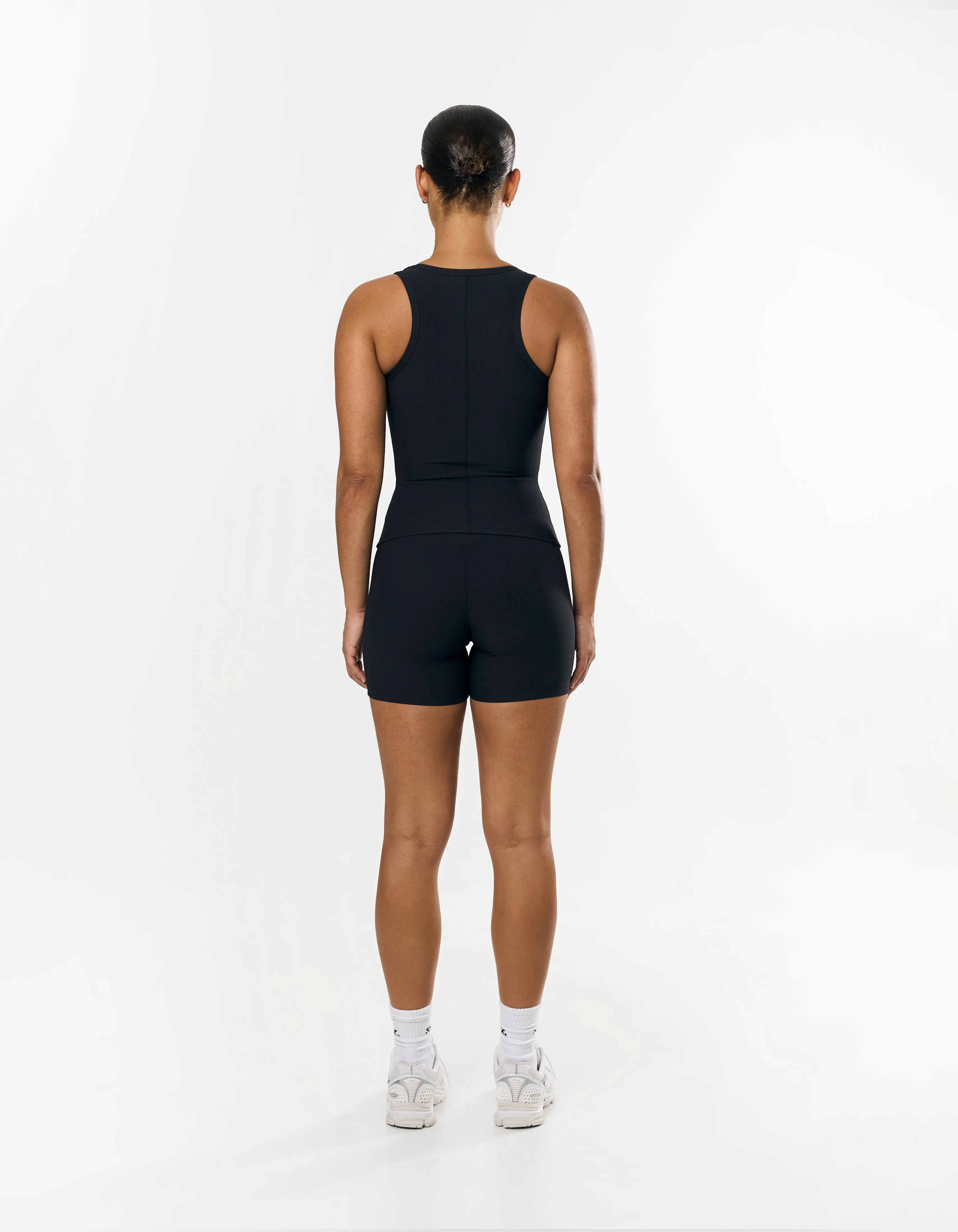 Active Rib Racer Singlet - Black