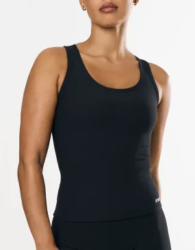 Active Rib Racer Singlet - Black