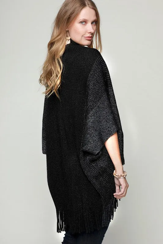 Black Cocoon Cardigan- T920