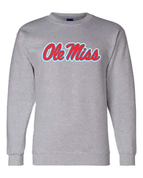 Champion Gray Sweatshirt with Ole Miss Script