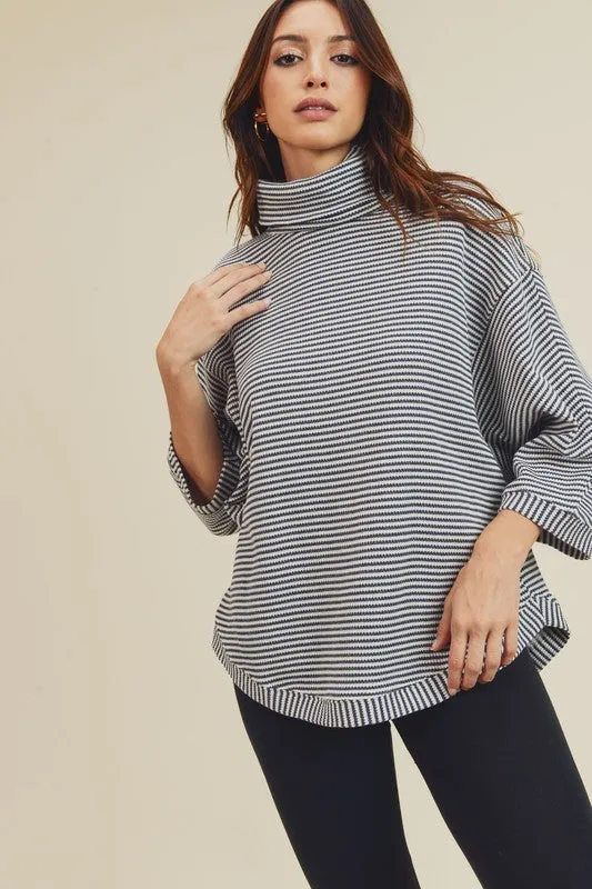 Charcoal Stripe Sweater - T836