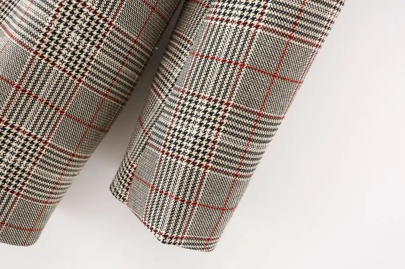 CHECK BLAZER WITH BELT