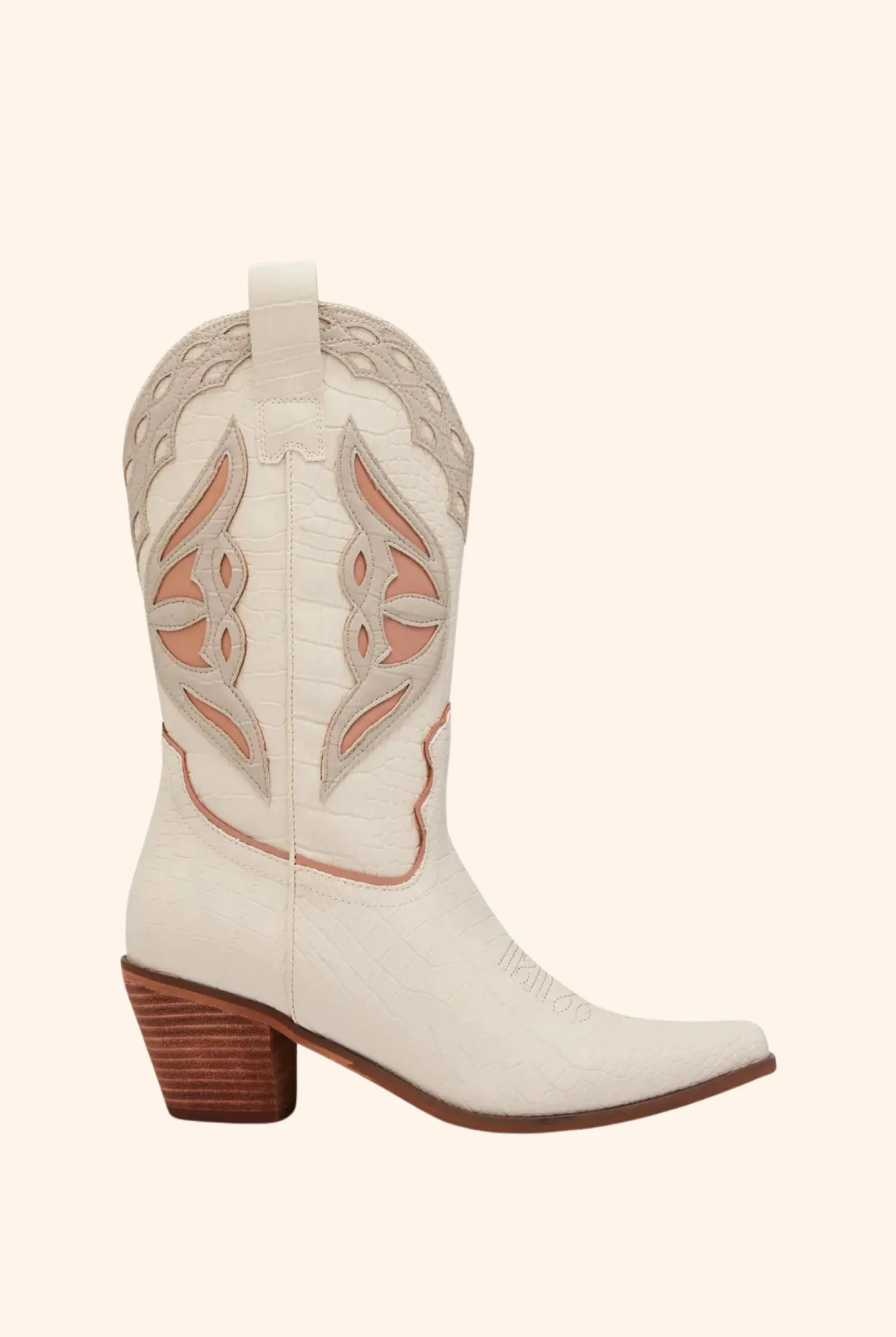 Chicago Cowboy Boot Bone Croc
