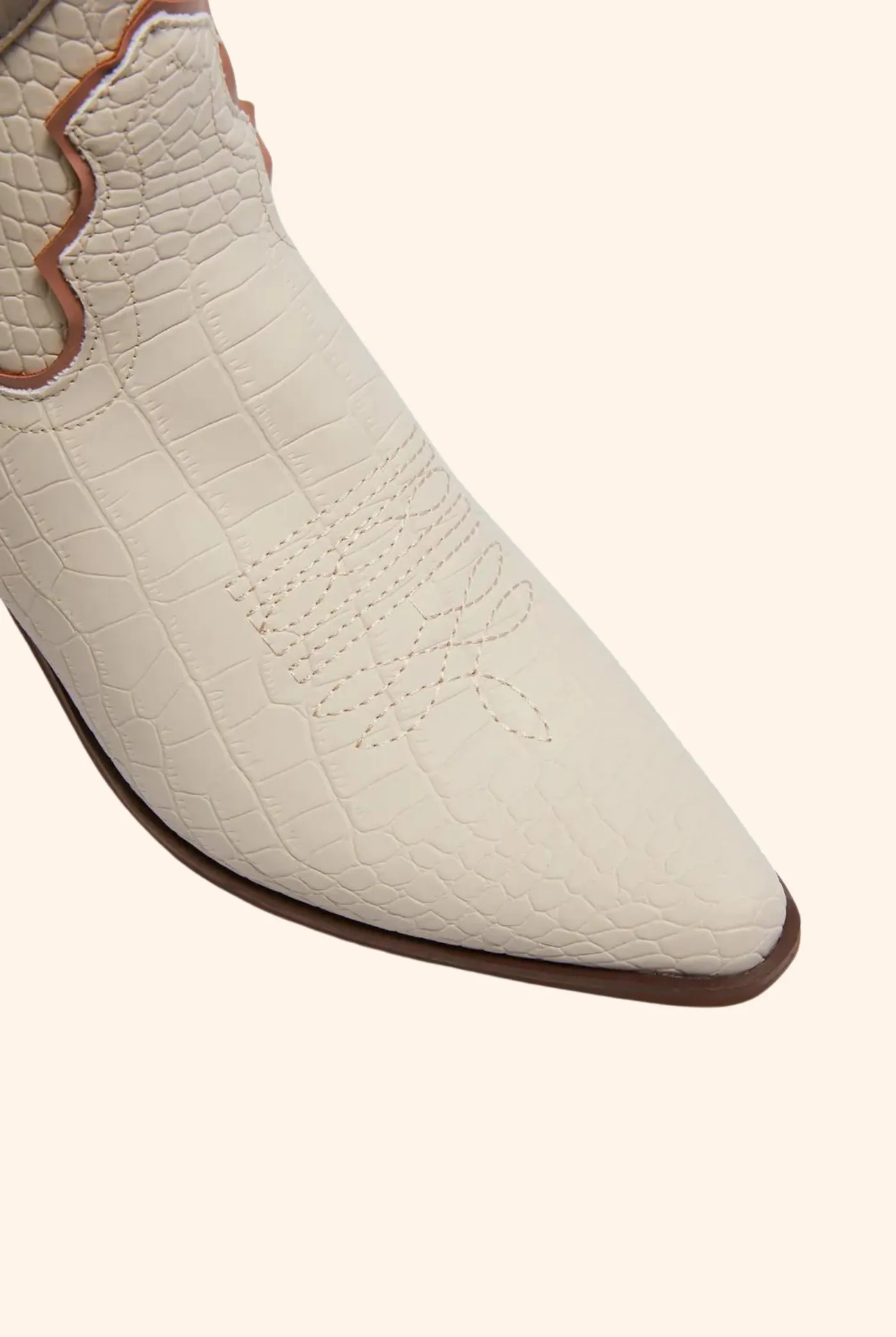 Chicago Cowboy Boot Bone Croc