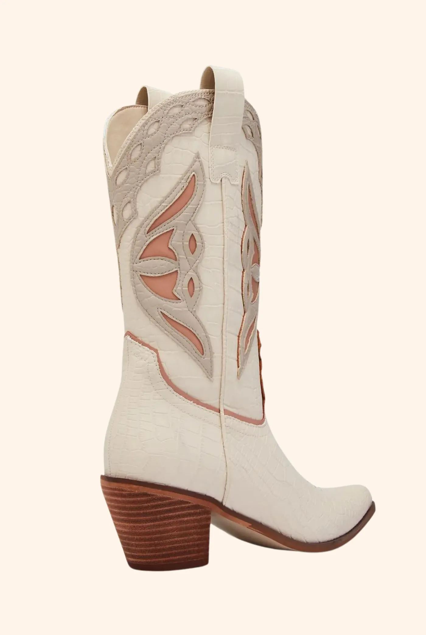 Chicago Cowboy Boot Bone Croc