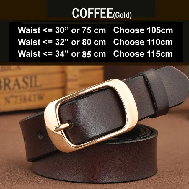 Female belt Women genuine leather fashion all-match belt women's cowhide casual pants  belt