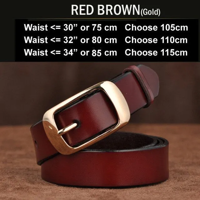 Female belt Women genuine leather fashion all-match belt women's cowhide casual pants  belt