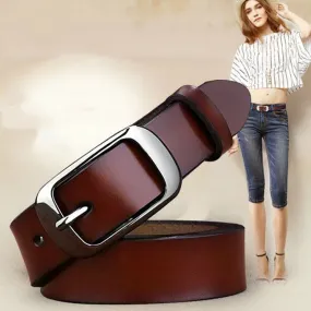 Female belt Women genuine leather fashion all-match belt women's cowhide casual pants  belt