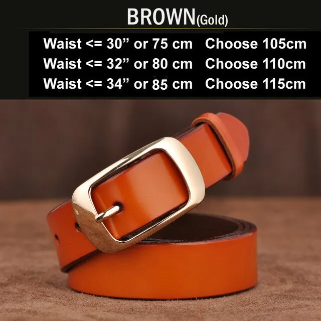 Female belt Women genuine leather fashion all-match belt women's cowhide casual pants  belt