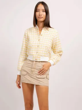 GARRET CROPPED TWEED BOMBER