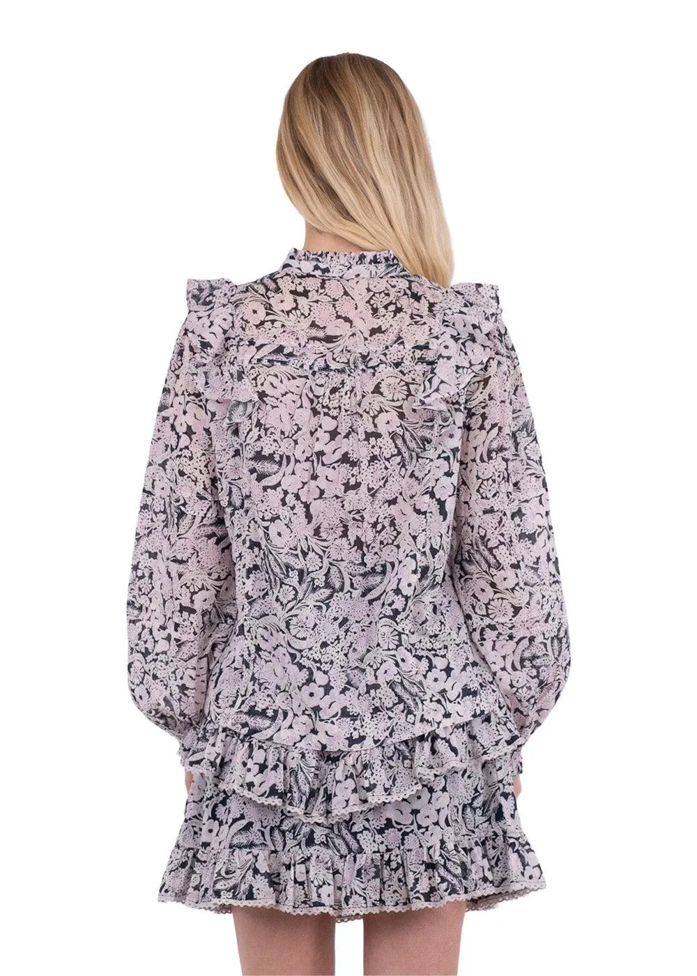 Hama Sweet Floral Blouse - Black