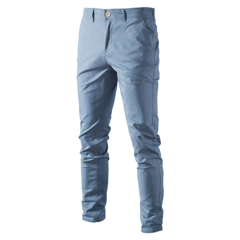 HULIANFU 2025 popular autumn and winter high-quality men's casual pants Popular trade breathable men's bottoms youth business versatile cotton trousers wholesale