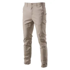 HULIANFU 2025 popular autumn and winter high-quality men's casual pants Popular trade breathable men's bottoms youth business versatile cotton trousers wholesale