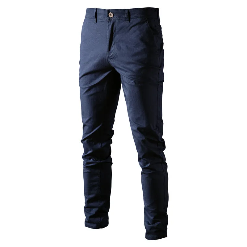 HULIANFU 2025 popular autumn and winter high-quality men's casual pants Popular trade breathable men's bottoms youth business versatile cotton trousers wholesale