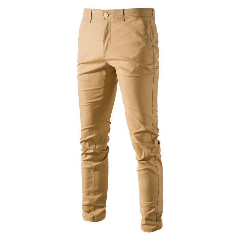 HULIANFU 2025 popular autumn and winter high-quality men's casual pants Popular trade breathable men's bottoms youth business versatile cotton trousers wholesale