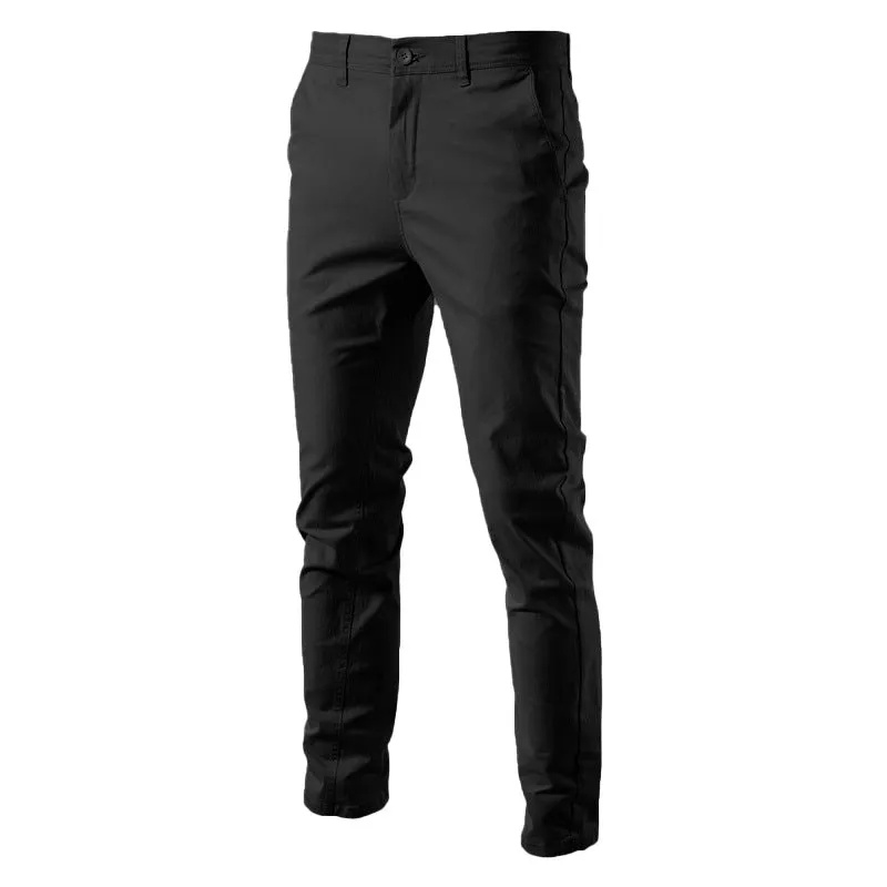 HULIANFU 2025 popular autumn and winter high-quality men's casual pants Popular trade breathable men's bottoms youth business versatile cotton trousers wholesale