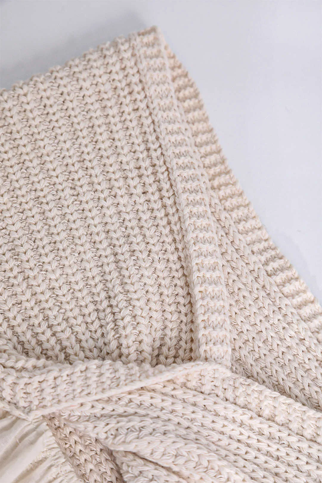 Knot Front Knit Embroidered Crop