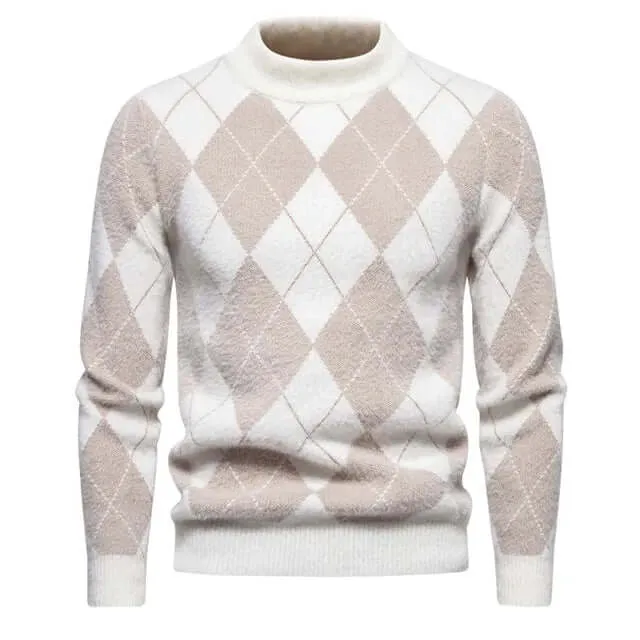 Men's Classic Argyle Knit Sweater
