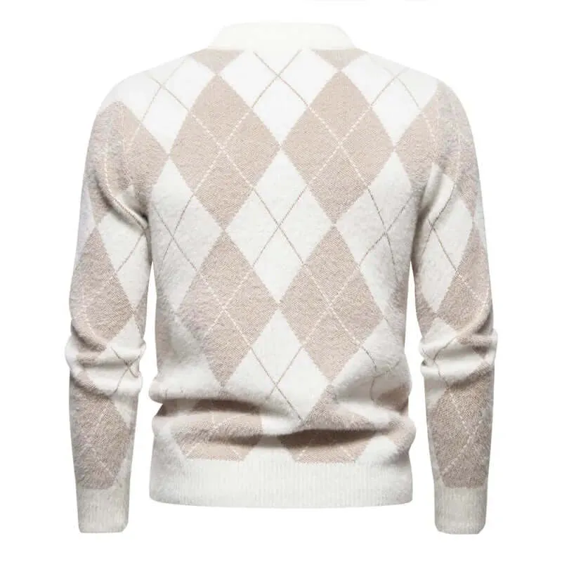 Men's Classic Argyle Knit Sweater