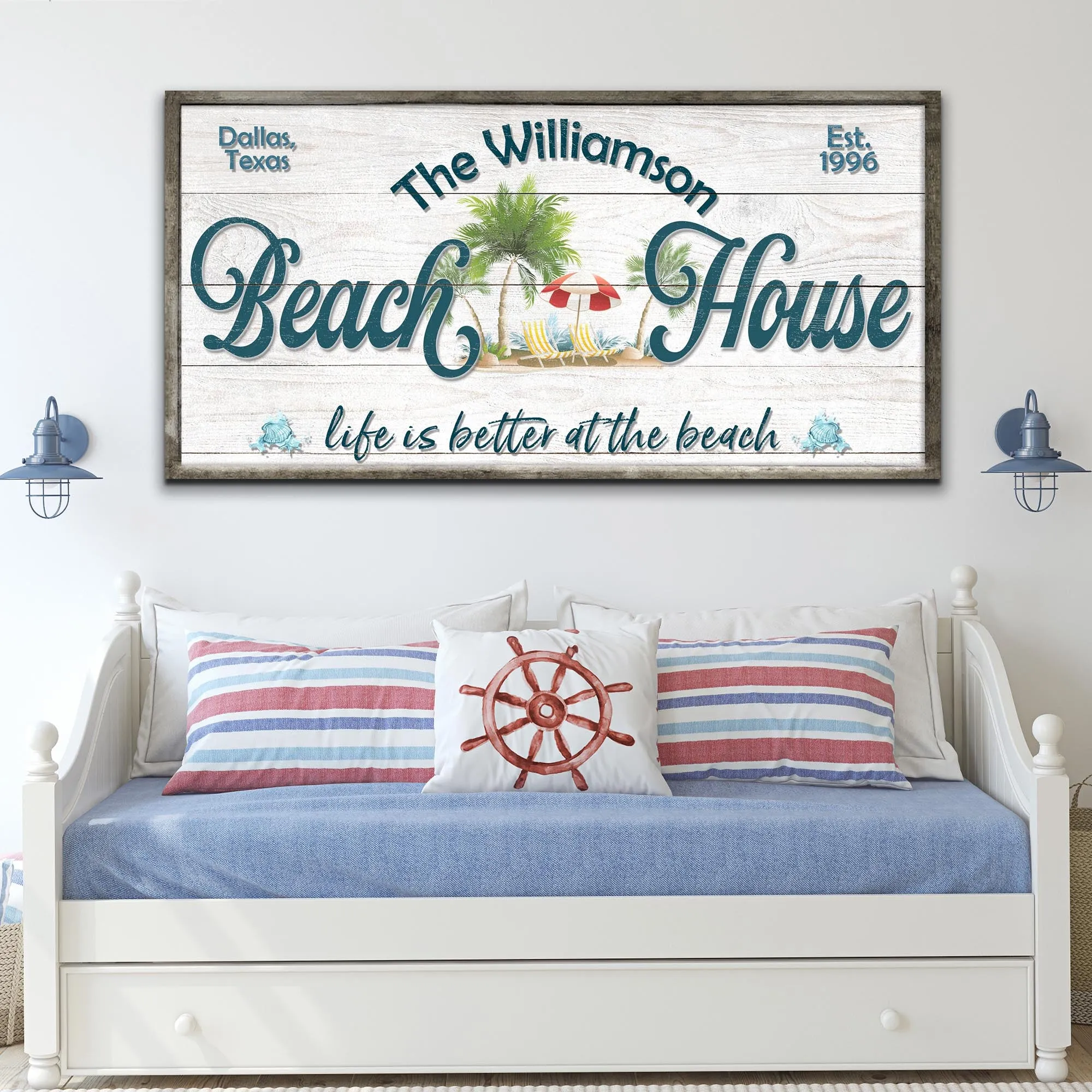 Personalized Beach House Sign III