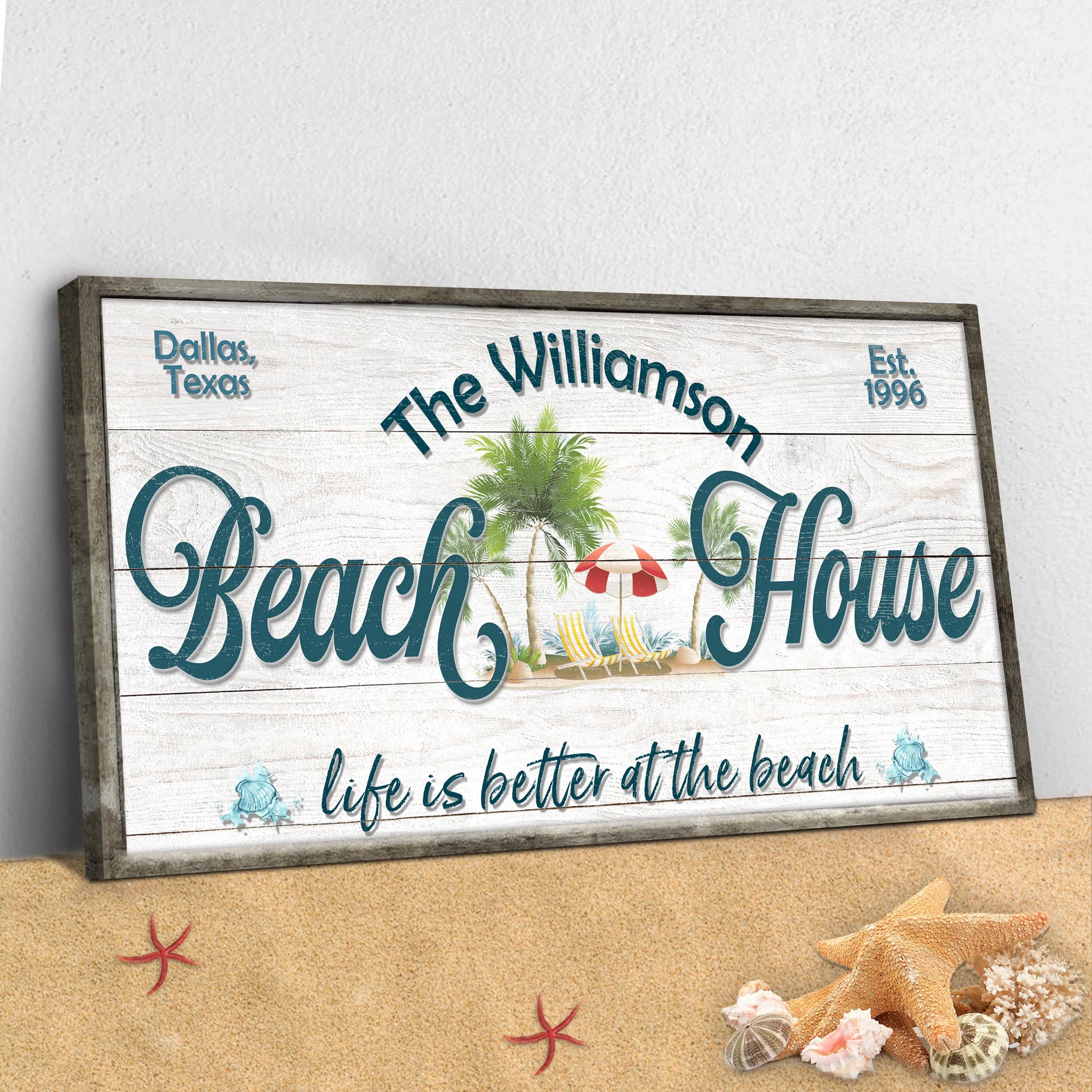 Personalized Beach House Sign III