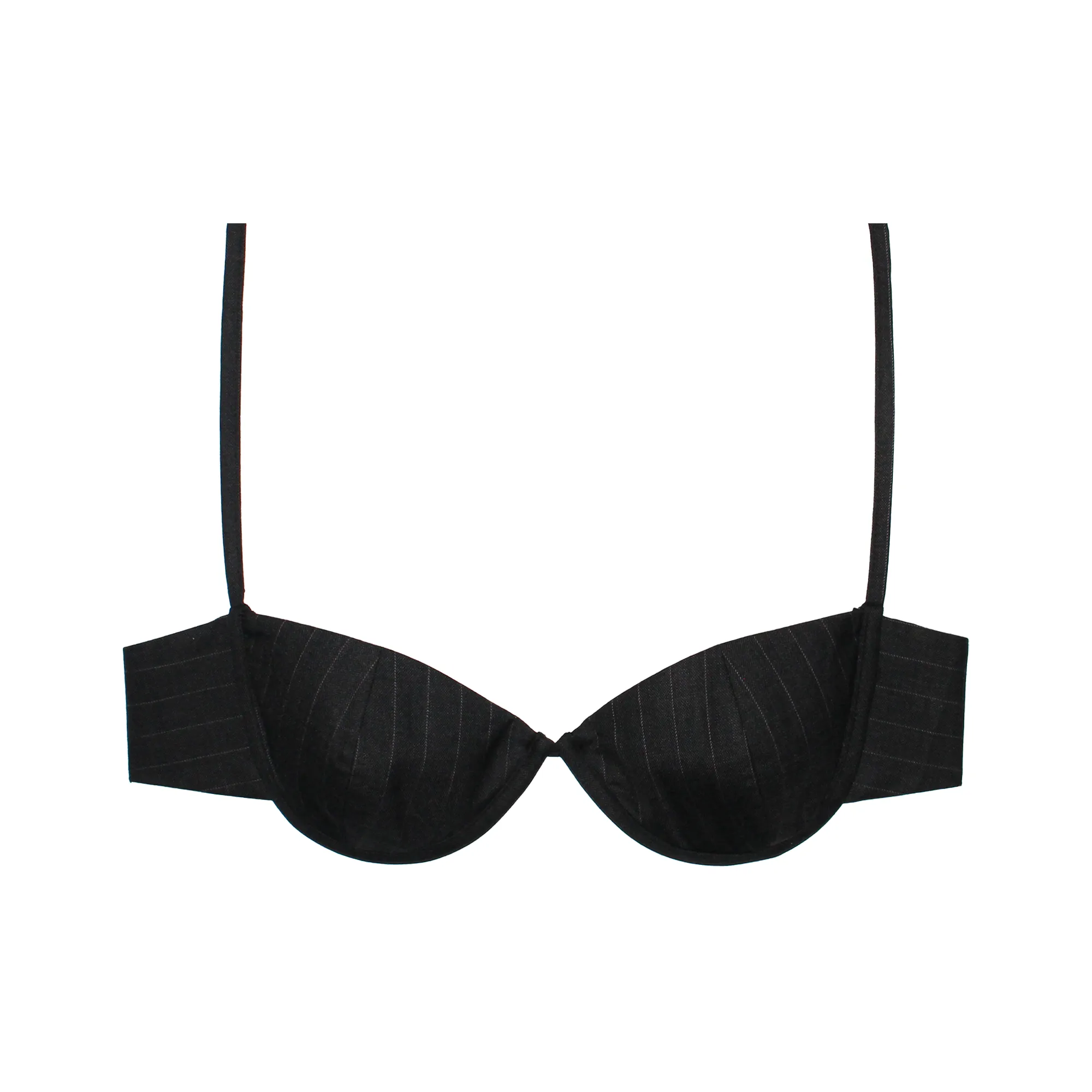 Pinstripe Atra Tailored Bra Top - Size 2