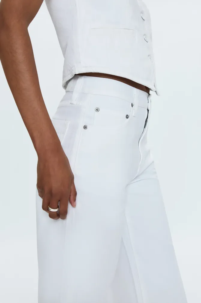 Pistola Jaydn Low Slung Palazzo Jean in Vivid White