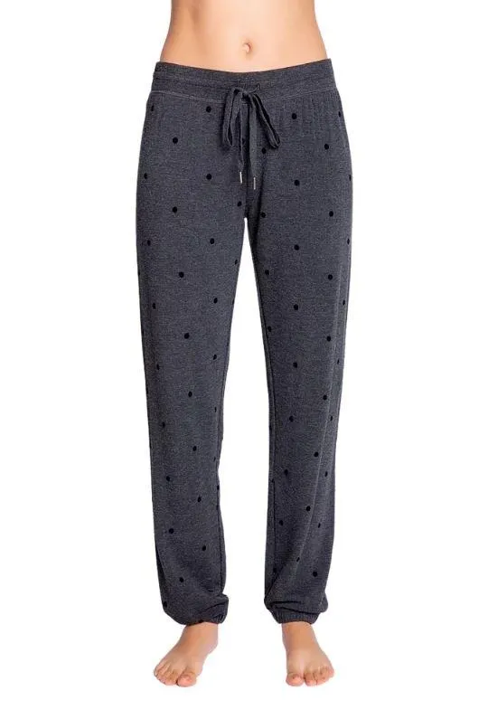 PJ Salvage Snow Dots Jammie Pants - Heather Slate Grey