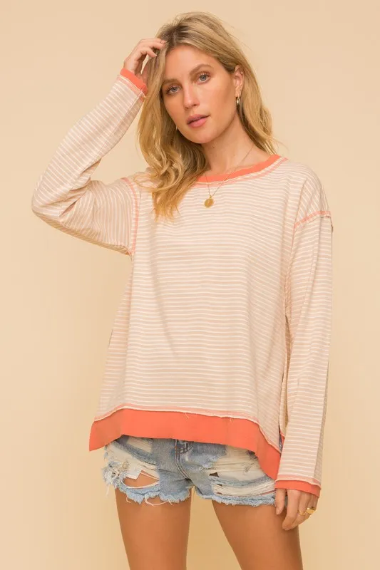 Rose Pink Terry Pullover
