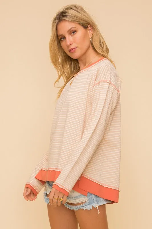 Rose Pink Terry Pullover