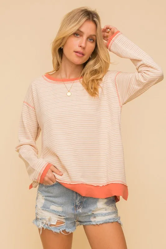 Rose Pink Terry Pullover
