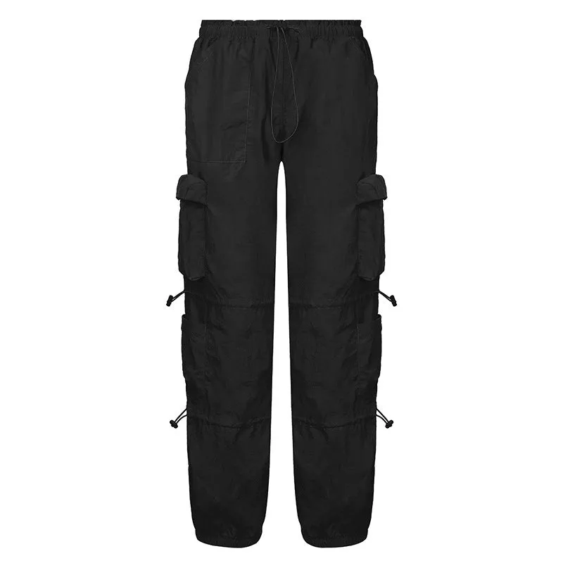 Self-Built Station Autumn Winter Women's Street Hip Hop Low Waist Tooling Denim Pants Casual Pants
