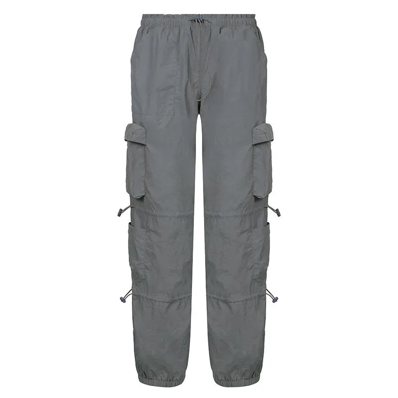 Self-Built Station Autumn Winter Women's Street Hip Hop Low Waist Tooling Denim Pants Casual Pants