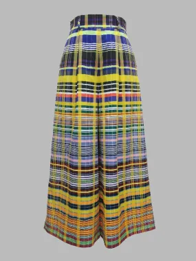 Stylish Selection Wide Leg Loose Checkerboard Printed Casual Pants Bottoms 114907