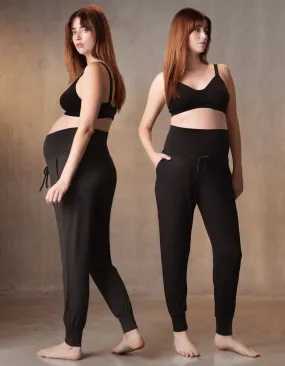 Twin Pack Maternity Lounge Pants – Grey   Black