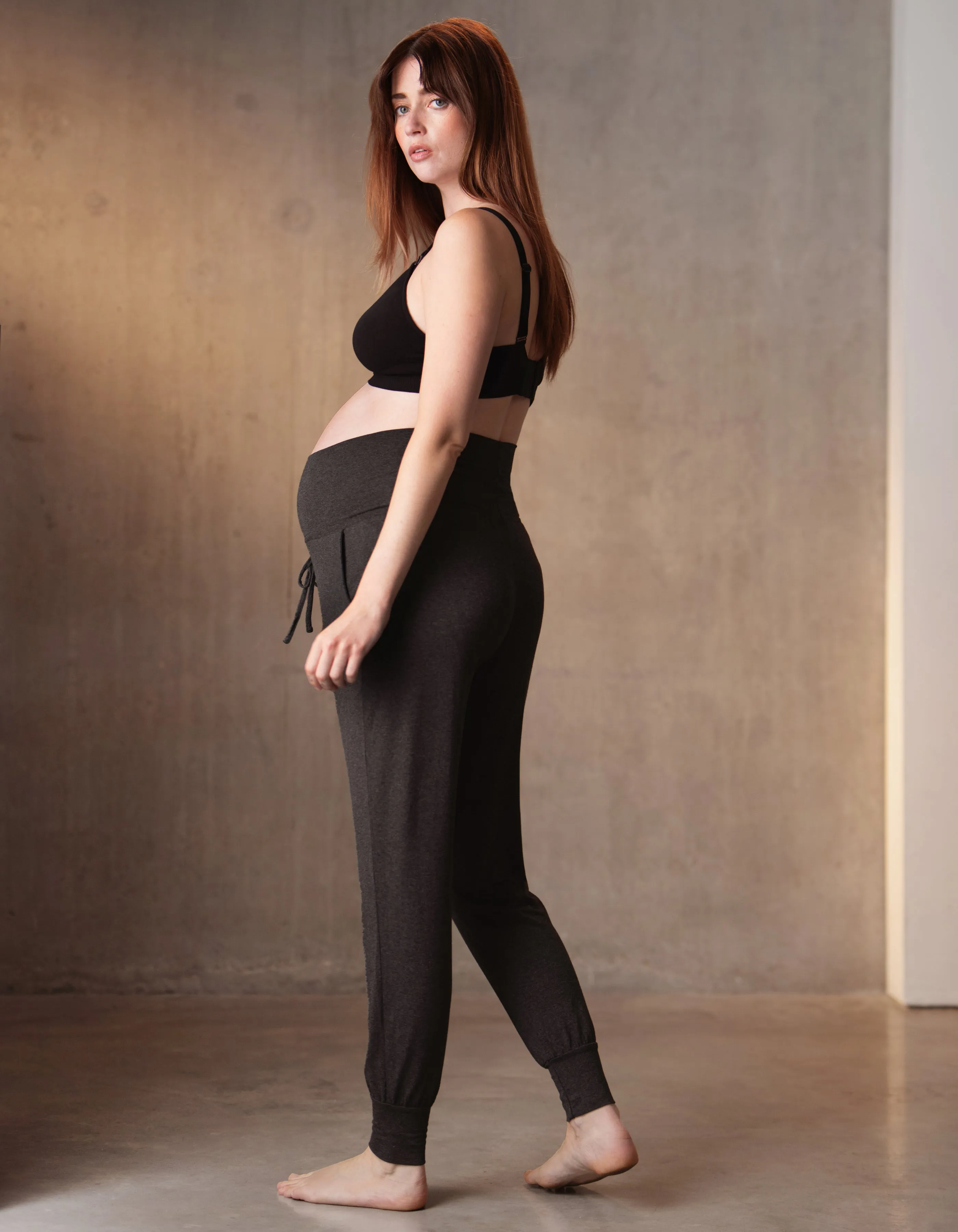 Twin Pack Maternity Lounge Pants – Grey   Black