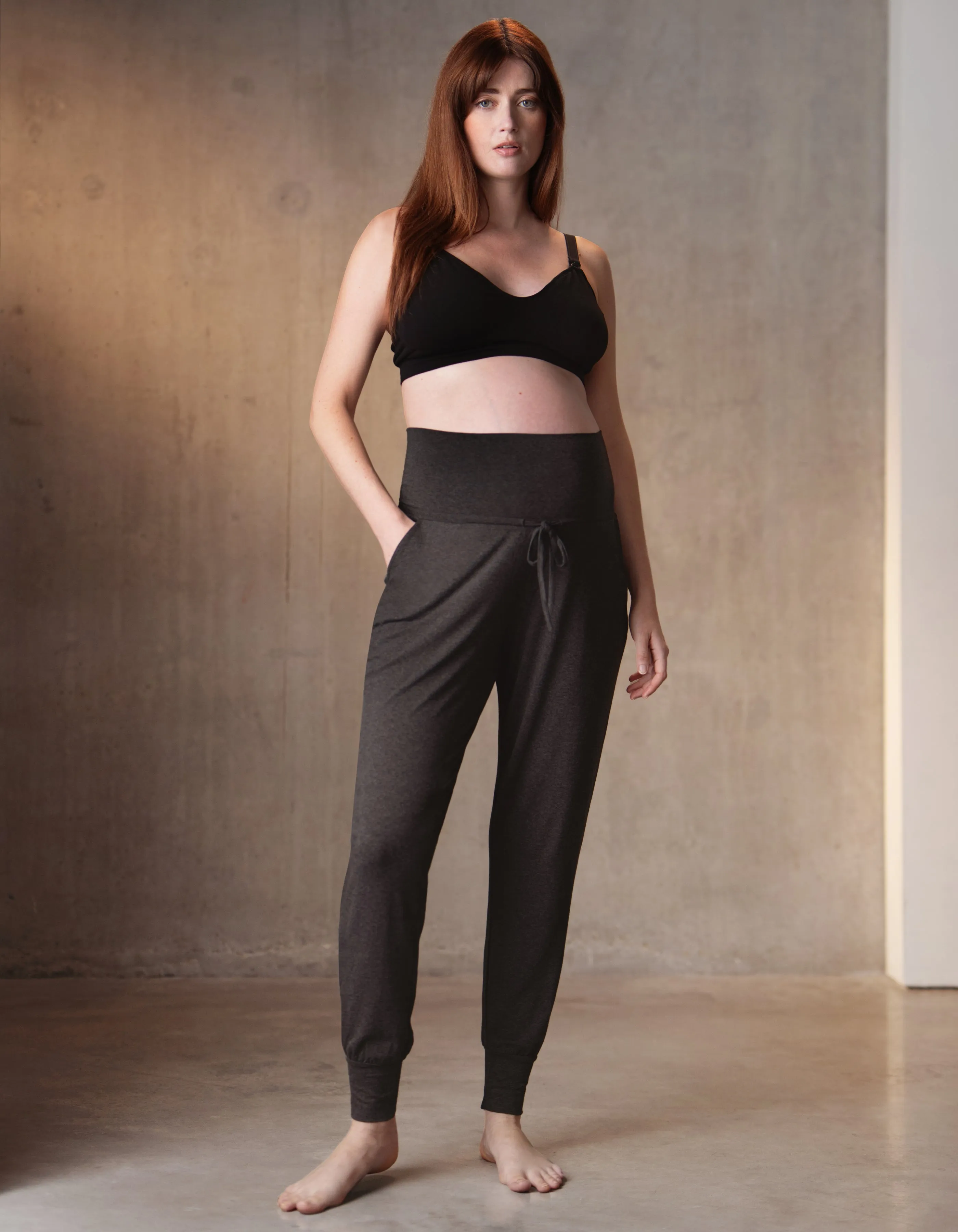 Twin Pack Maternity Lounge Pants – Grey   Black