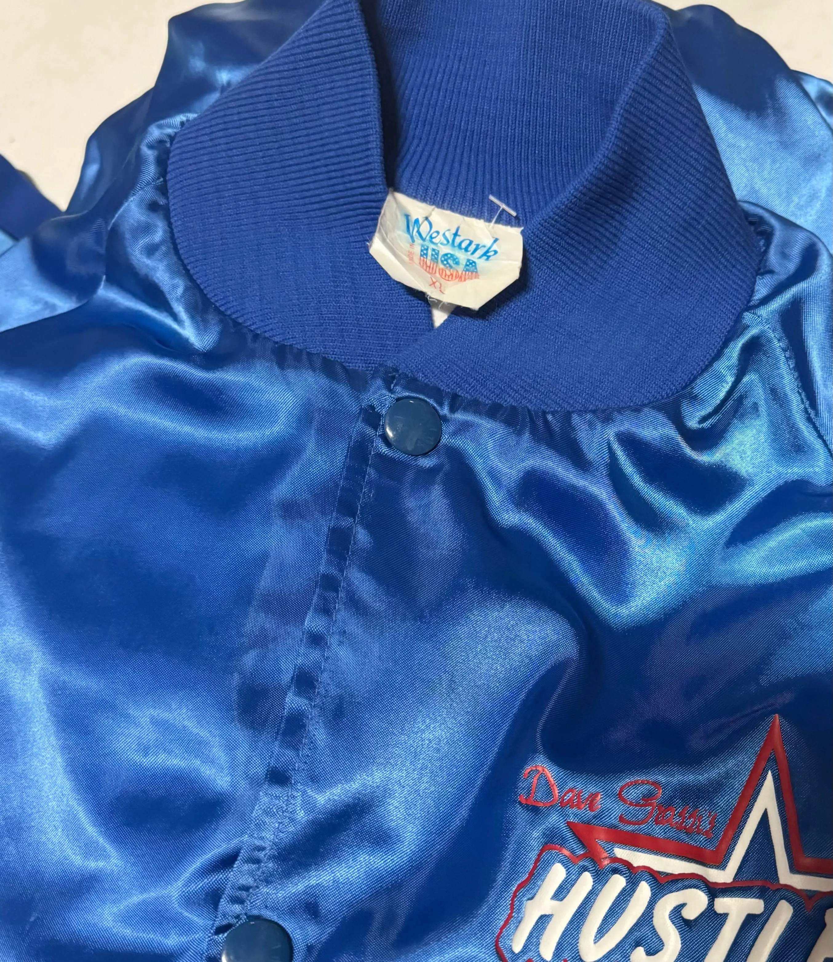 Vintage Hustlers Satin Bomber Jacket (XL)