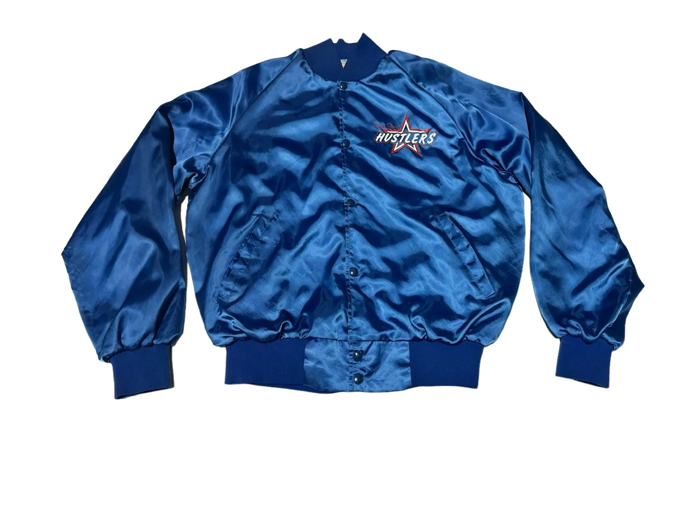Vintage Hustlers Satin Bomber Jacket (XL)