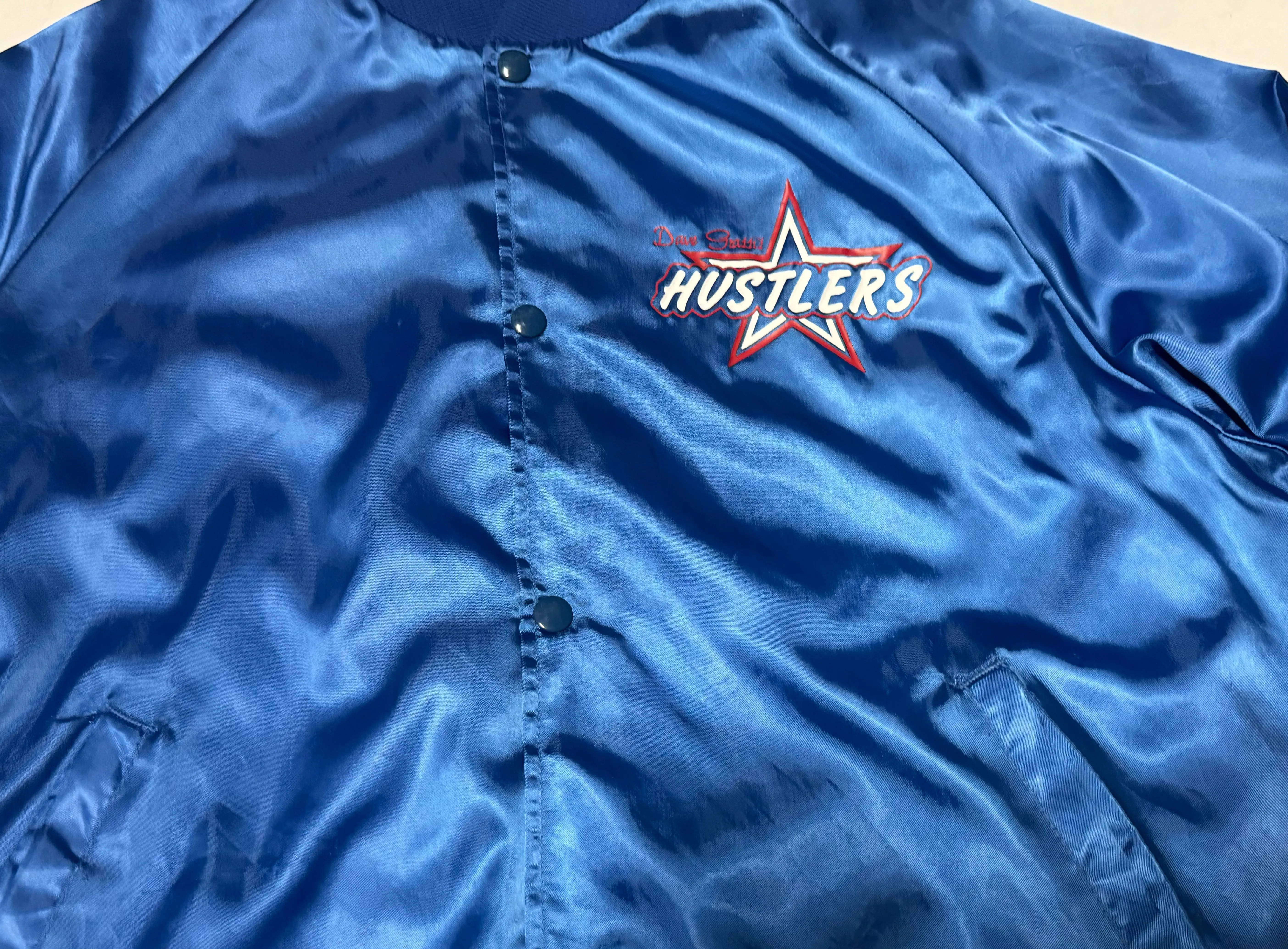 Vintage Hustlers Satin Bomber Jacket (XL)