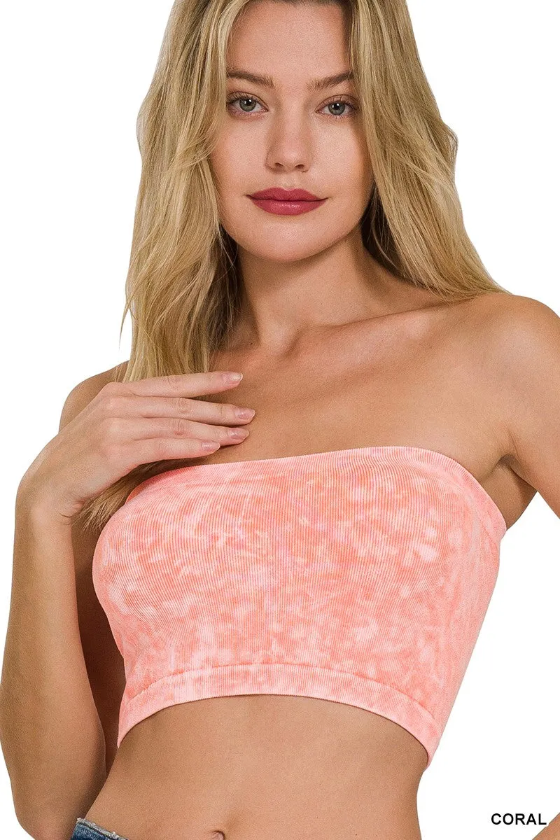 Washed Ribbed Tube Top *