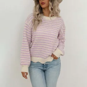 Women's Long Sleeve Striped Knit Jumper